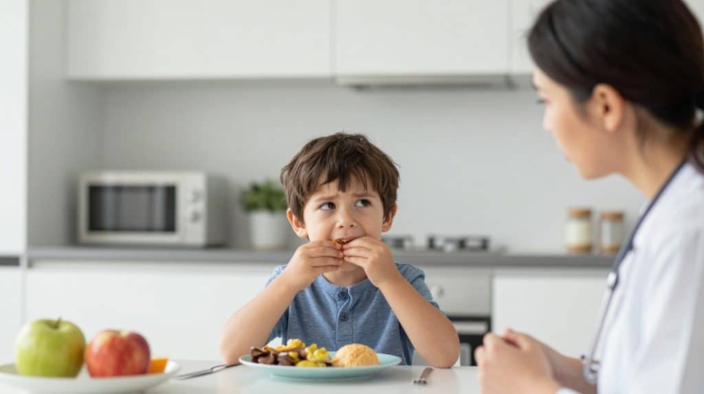 چرا کودک غذا را در دهان نگه میدارد؟
