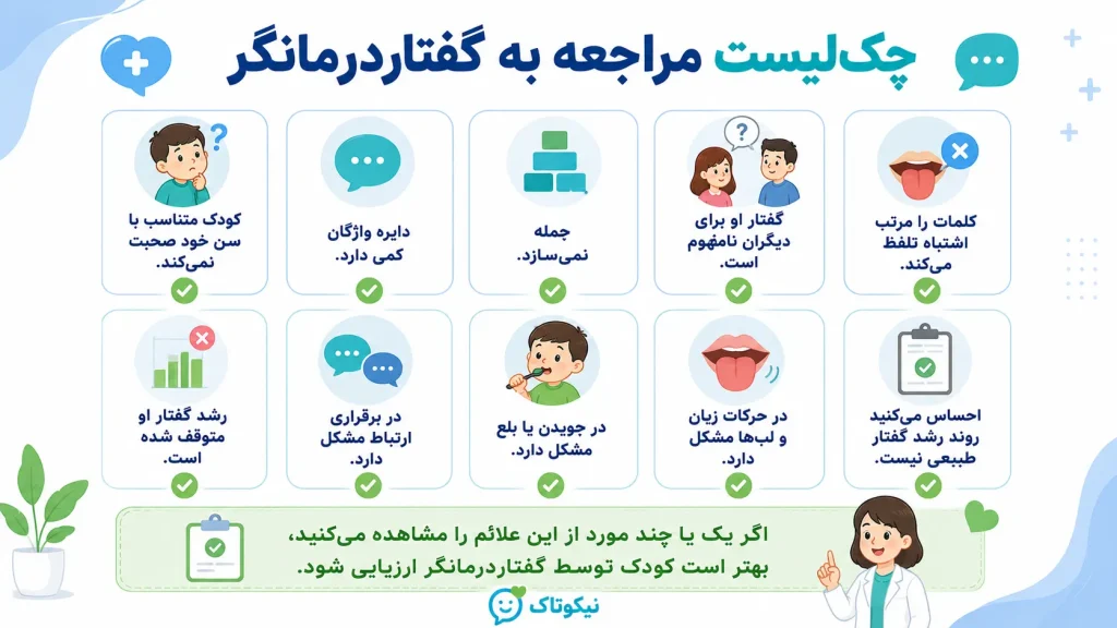چه زمانی برای حرف نزدن کودک به گفتاردرمانگر مراجعه کنیم